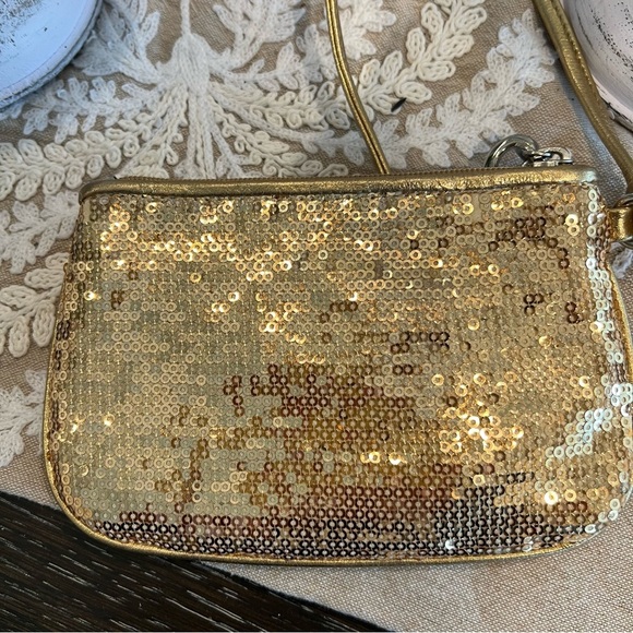 Coach Gold Sequin Clutch - Picture 4 of 9